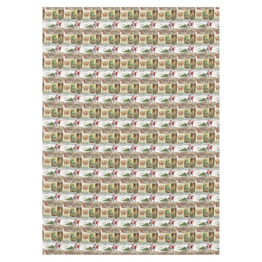 Weihnachtslieder, frohe Weihnachten, Vintag Tischdecke (Vorderseite)