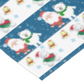 Weihnachtslieder, Frohe Weihnachten, Weihnachtsbär Tischdecke (Schrägansicht)