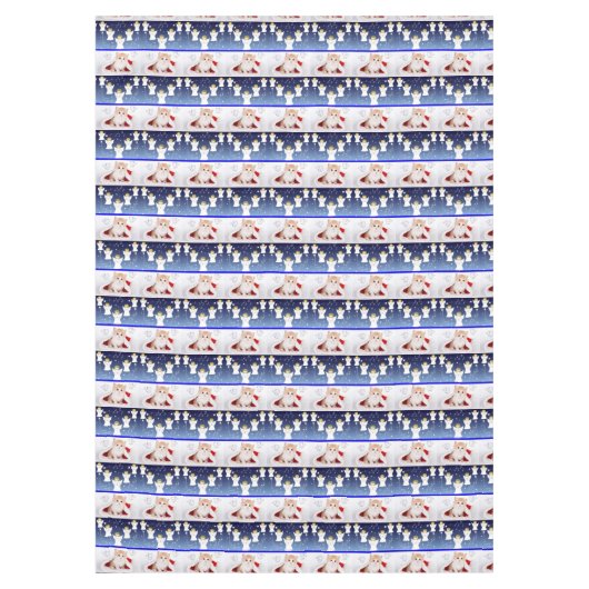 Weihnachtslieder, frohe WeihnachtenAngel Kitten Tischdecke (Vorderseite)