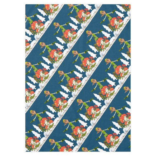 Weihnachtslieder, Frohe Weihnachtself Tischdecke (Vorderseite)