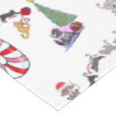 Weihnachtslieder, frohe Weihnachtskatzen Meow Tischdecke (Schrägansicht)