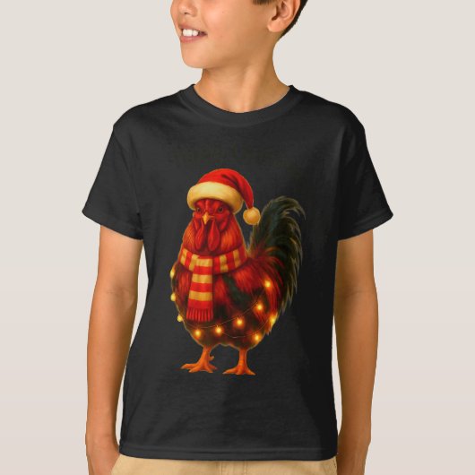 Weihnachtslieder Funny Chicken Weihnachten Familie T-Shirt (Vorderseite)