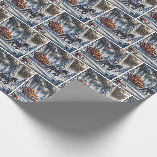 Weihnachtslieder gefüllt mit Geschenken Geschenkpapier (Ecke)