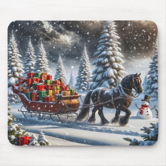 Weihnachtslieder gefüllt mit Geschenken Mousepad (Vorne)