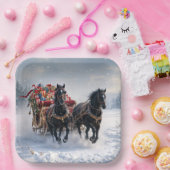 Weihnachtslieder gefüllt mit Geschenken Pappteller (Party)