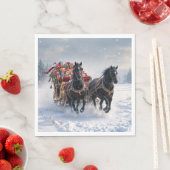 Weihnachtslieder gefüllt mit Geschenken Serviette (Beispiel)