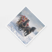 Weihnachtslieder gefüllt mit Geschenken Serviette (Ecke)