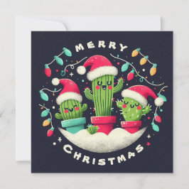 Weihnachtslieder gepotted Santa Cactus Pflanze Feiertagskarte