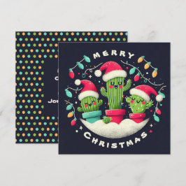 Weihnachtslieder gepotted Santa Cactus Pflanze Feiertagskarte