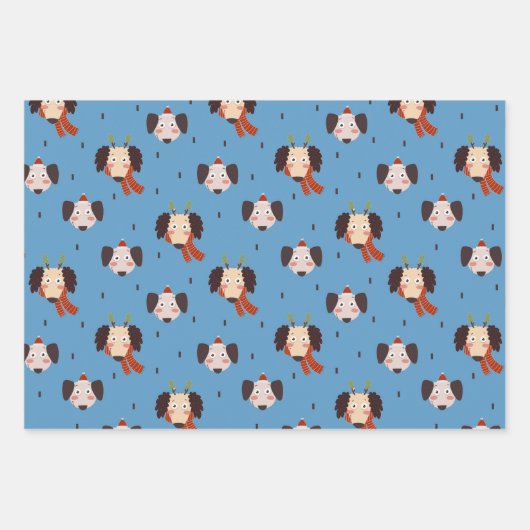 Weihnachtslieder Geschenkpapier Set (Vorderseite)