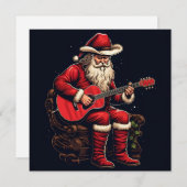 Weihnachtslieder Gitarre Feiertagskarte (Vorne/Hinten)