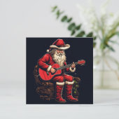 Weihnachtslieder Gitarre Feiertagskarte (Stehend Vorderseite)