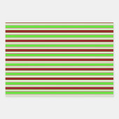 Weihnachtslieder grün, weiß, rot farbig geschenkpapier set (Vorderseite 3)