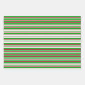 Weihnachtslieder grün, weiß, rot farbig geschenkpapier set (Vorderseite)