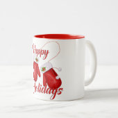 Weihnachtslieder Happy Holidays Tasse (VorderseiteRechts)