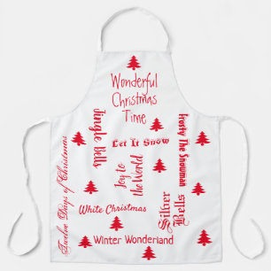 Weihnachtslieder Holiday Schürze