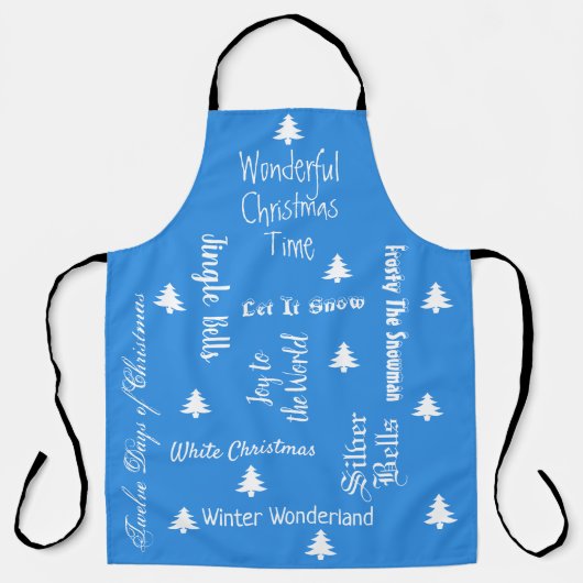 Weihnachtslieder Holiday Schürze (Vorderseite)