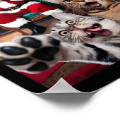 Weihnachtslieder Hund Selfie mit dem Weihnachtskla Poster (Ecke)