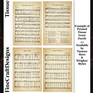 Weihnachtslieder Hymns Sheet Music DV1F Decoupage Seidenpapier