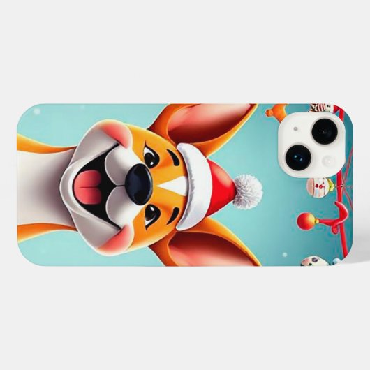 Weihnachtslieder im Cartoon iPhone Hülle (Rückseite (Horizontal))