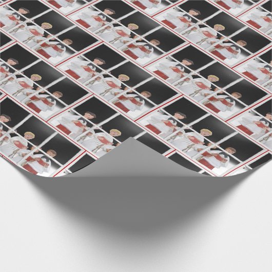 Weihnachtslieder im Fenster Geschenkpapier (Ecke)