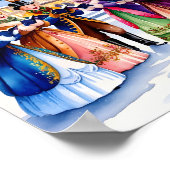 Weihnachtslieder in der Schneemauer Kunstdruckerei Poster (Ecke)