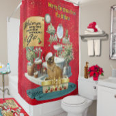 Weihnachtslieder in Litterbox Duschvorhang