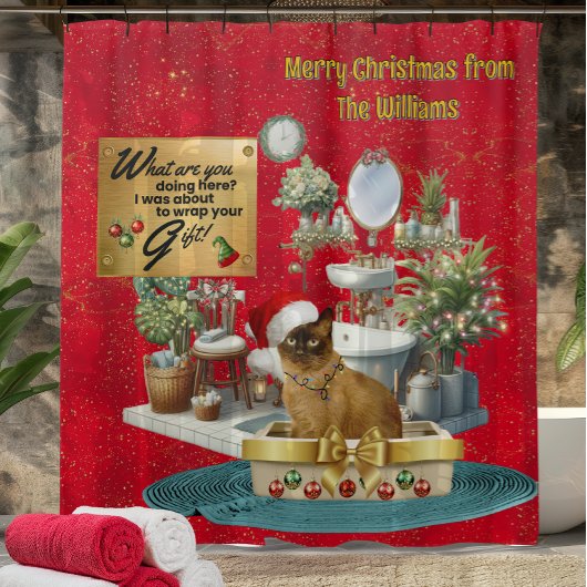 Weihnachtslieder in Litterbox Duschvorhang