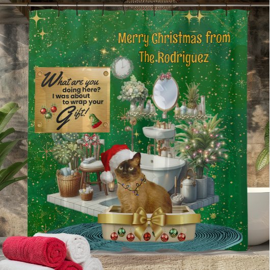 Weihnachtslieder in Litterbox Duschvorhang