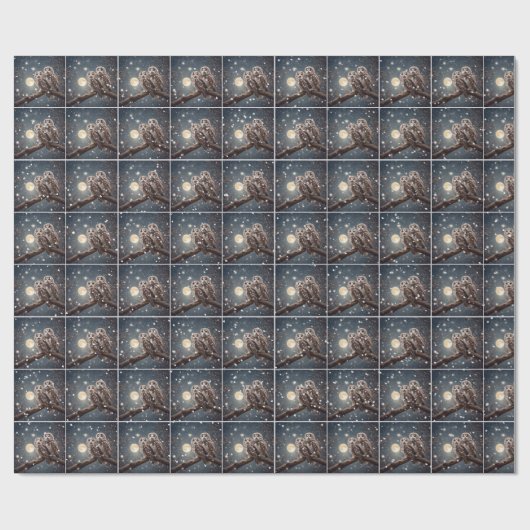 Weihnachtslieder in Schneeflocken Geschenkpapier (Flach)