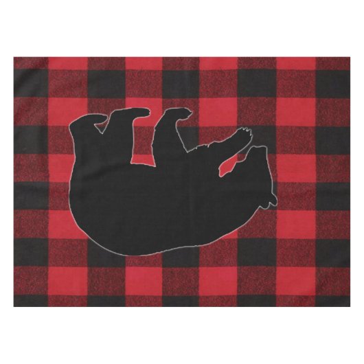 Weihnachtslieder Karierter Bär Tischdecke (Vorderseite (Horizontal))