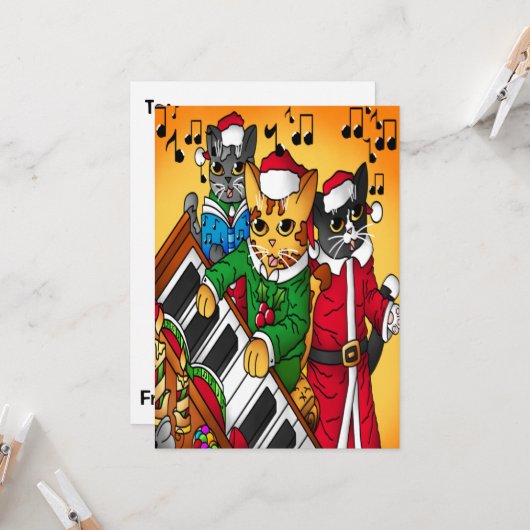 Weihnachtslieder Karte (Vorderseite/Rückseite Beispiel)