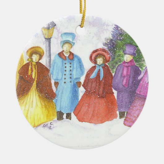 Weihnachtslieder Keramik Ornament (Vorne)