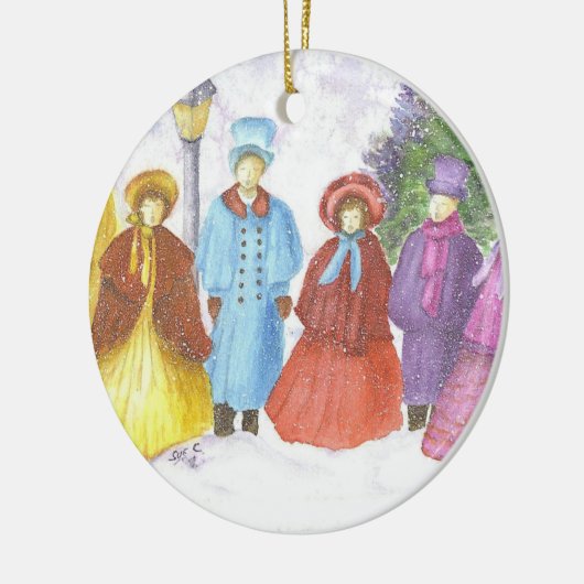 Weihnachtslieder Keramik Ornament (Links)