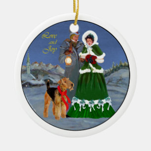 Weihnachtslieder Keramikornament