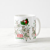Weihnachtslieder Lamas Kaffeetasse (VorderseiteRechts)