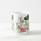 Weihnachtslieder Lamas Kaffeetasse (Mittel)