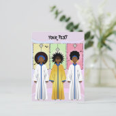 Weihnachtslieder Lob Chor Feiertagspostkarte (Stehend Vorderseite)