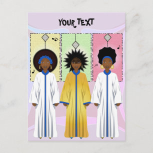 Weihnachtslieder Lob Chor Feiertagspostkarte