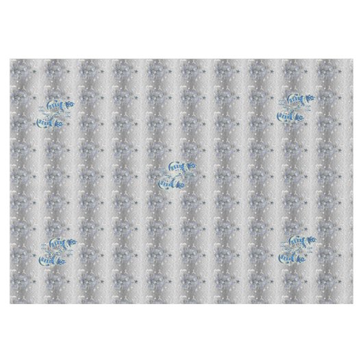 Weihnachtslieder, Merry Blue Silver Snowman Tischdecke (Vorderseite (Horizontal))