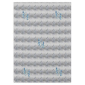 Weihnachtslieder, Merry Blue Silver Snowman Tischdecke (Vorderseite)