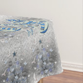 Weihnachtslieder, Merry Blue Silver Snowman Tischdecke (Beispiel)