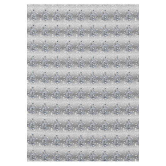 Weihnachtslieder, Merry Blue Silver Tree Tischdecke (Vorderseite)