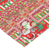 Weihnachtslieder, Merry, Snowman Santa Elf Tischdecke (Schrägansicht)