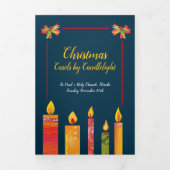 Weihnachtslieder mit Kerzenlicht Dreifach-gefaltete Programmkarte (Cover)