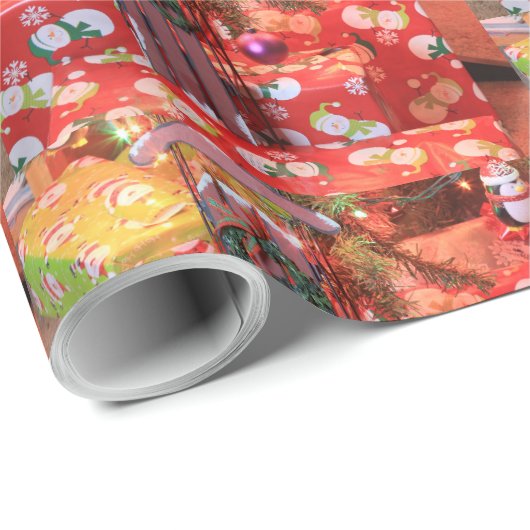 Weihnachtslieder mit Kranz Geschenkpapier (Rolleneckpunkt)