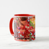 Weihnachtslieder mit Kranz Tasse (Vorderseite Links)