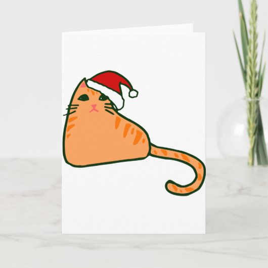 Weihnachtslieder mit orangefarbener Katze Einladung (Vorderseite)