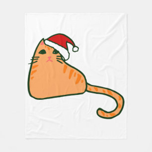 Weihnachtslieder mit orangefarbener Katze Fleecedecke