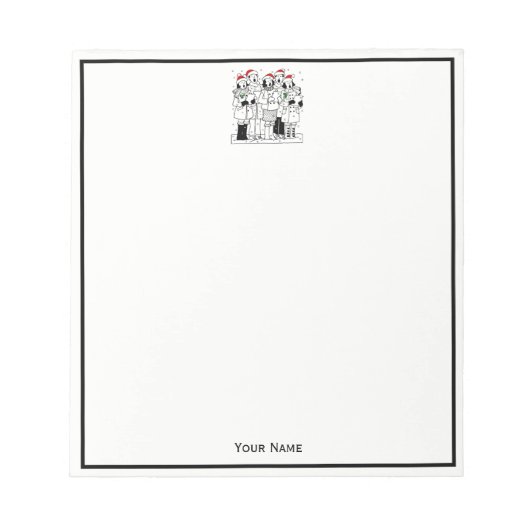 Weihnachtslieder mit Snow Xmas Notizblock (Vorderseite)